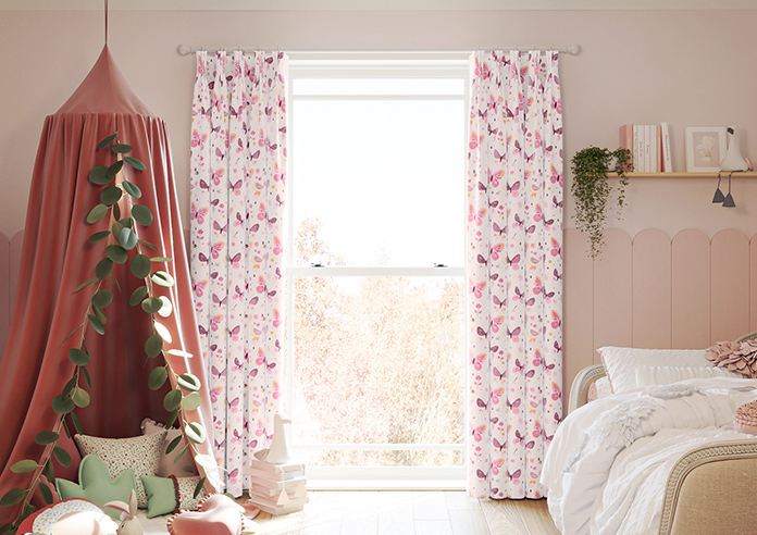 Butterfly Garden, Precious Pinks - Made to Measure Curtains - Image 3